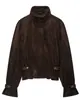 Ropa Europea y Americana Transfronteriza para Mujer AliExpress Venta Caliente Moda Francesa Casual Trendy Chaqueta Abrigo Color Café Otro Regular