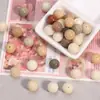 Contas de Semente de Tília Cor Natural Manchas de Couro Cru Furo Reto Miçangas Artesanal DIY Pulseira Brinquedo Cultural de Mão Ornamentos Acessórios