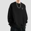Sudadera de cuello redondo para hombre 5 Nuevos de Otoño e Invierno de Terciopelo Engrosado de Manga Larga Chaqueta de Moda Americana Camiseta de Manga Larga Retro Americana