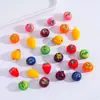Pendente Divertido de Frutas 3D em Resina Simulação Acessórios para Colar Chaveiro Pintados à Mão Pingente Decorativo