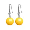 Joyería transfronteriza Aretes simples europeos y americanos con colgante de gota de agua y perlas ovaladas para novia y dama de honor, venta directa de fábrica