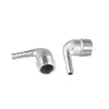 Conector de Codo Roscado Externo de Acero Inoxidable 304 Ángulo Recto Tubería de Agua Manguera Tubería Flexible Tubería de Aire Inserto de Barbilla Junta de Bambú
