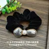 Yingyi Joias DIY Laço de Brocado Song Base de Scrunchie de Veludo com Cobertura Material de Corda de Cabelo para Outono e Inverno