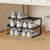 Zapatero bajo cama, estante para zapatos, estante de capas, estante divisor de zapatero, solución de almacenamiento de zapatos, soporte de zapatos de doble capa bajo la cama para dormitorio