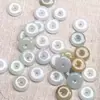 Pendente de fivela de segurança de jade A natural, fivela de jade pequena de 13 mm de jade de Mianmar, acessórios para pulseira DIY, atacado