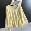 2026 Lana Temperamento Reductor de Edad Color Sólido Tejidos Suéter Suéter de Lana Top Corto Mujer Venta al por Mayor H08ES60718