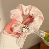 Lindo Encaje de Dibujos Animados Kt Diadema para el Cabello Lazo Dibujo Animado Linda Diadema de Niña Dulce Goma para Cola de Caballo Accesorios para el Cabello