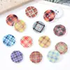 Plástico Colorido Niños Cuadros Rayas Botones Suéter Ropa de Niños Botones DIY Diadema Hecha a Mano Accesorios para la Cabeza Botones Decorativos