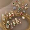 Explosiones de red de celebridades Buchelati arte de uñas joyería de circón estrellas aleación de cuatro hojas hueco diamante accesorios para uñas al por mayor
