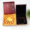 Caja de Joyería de Terciopelo Flocado, Caja de Empaque Roja de Terciopelo Cortada, Caja de Pulsera con Borla de Lino, Caja para Anillos y Pulseras
