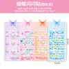 Pegatinas 3D de Piedras Preciosas para Niños Pegatinas de Diamante de Cristal Dibujos Animados Pegatinas Decorativas Acrílicas Hechas a Mano para Agendas de Estudiantes