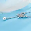 Moda Súper Hada Collar de Perlas Versátil para Mujer Cadena para Clavícula de Mariposa Elegante de Gama Alta Lujo Ligero Cadena para el Cuello Estilo Frío
