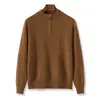 Chaqueta de punto versátil para hombre, de lana, disponible en stock, con media cremallera, engrosada, corte holgado pero estilizado, disponible para dropshipping