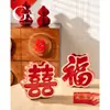 Ornamento de Vaso de Cerâmica Dupla Felicidade, Estilo de Nicho de Alto Padrão, Novo Casamento, Nova Casa, Sala de Estar, Hall de Entrada, Artesanato Estilo Chinês