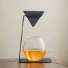 Peneira de Chá Quadrada Sem Furos, Gadget Filtro de Chá, Infusor de Folhas de Chá, Filtro de Água para Chá, Suporte de Separação Integrado, Conjunto de Chá