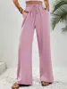 Ropa de Mujer Transfronteriza 2025 Amazon Nuevo Pantalones Casuales Sueltos de Pierna Ancha de Cintura Alta Pantalones Largos Shopee Comercio Exterior Estampado Digital