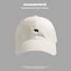 Gorra de béisbol para pareja, con gran circunferencia de cabeza, para adelgazar la cara, primavera y otoño, de tela avanzada, sencilla, combinable, para campus, con bordado de oso