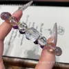 Pulseira Design Coringa Qiaoen Atacado Nove Fogo Púrpura Ametista Natural Raposa de Nove Caudas Cristal Branco Lapidado