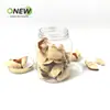 Frasco de plástico transparente de PET grueso de grado alimenticio, de gran diámetro, con tapa dorada, 1.4L, para almacenar cáscara de mandarina seca, té de rosa y angélica, hermético