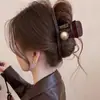 Novo Estilo de Presilha de Cabelo 2026 com Toque de Luxo, Piranha Floral Simples, Presilha de Garra Grande de Acrílico para Cabelos Grossos