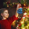 Colgante de la nueva serie navideña de dinosaurios de Amazon transfronterizo Decoraciones de coche de Navidad acrílico plano colgante
