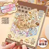 Pegatinas de Paisajismo Apilables DIY 3D Transfronterizas Más Vendidas Mismo Estilo que Xiaohongshu Material para Collage Estudiantil Pegatinas Miniatura