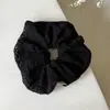 Goma para el pelo scrunchie hueca de color liso estilo perezoso para mujer, alta elasticidad, no daña el pelo, goma para coleta, accesorio para el pelo