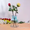 Vaso de Vidrio de Sodio-Calcio Transfronterizo al por Mayor Florero de Vidrio Simple Estilo Europeo Plantas Hidropónicas Flores Secas Florero de Flores Frescas Decoración