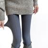 Leggings de Lana Cálidos con Patrón Vertical de Ocho de Figura Retro Otoño e Invierno Color Café Versátiles Calcetines de Red Grises Calcetines de Primavera y Otoño