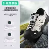 Mocasines con botón giratorio al por mayor, zapatos deportivos para correr sin cordones, blanco y negro, cordón grueso, botón, hebilla fijadora para zapatos
