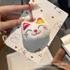 Pingente de pelúcia de gato da sorte de Ano Novo, pequenos acessórios de cabelo de gato, presilhas de cabelo, acessórios de vestuário, chaveiros, brinquedos pequenos e enfeites para pendurar