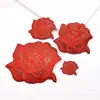 Patch de Bordado de Flor Rosa com Glitter Novo Estilo Patch Floral com Adesivo Termocolante para Decoração de Jaquetas, Sapatos e Malas