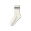 Calcetines de algodón puro para mujer, rayas horizontales en blanco y negro, sin costuras, calcetines de media pantorrilla para mujer, pantalones de tiburón, calcetines 100% algodón, calcetines de felpa para mujer, industria de calcetines de Zhuji