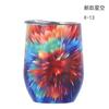 Taza de vino tinto de acero inoxidable 304 de 12 oz con forma de huevo de mármol, termo de acero inoxidable al vacío, taza de cáscara de huevo