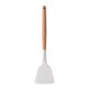 Venta caliente versión ligera mango de madera blanco utensilios de cocina de silicona espátula antiadherente cuchara herramientas de cocina juego de cocina
