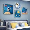 Habitación Infantil Internet Celebratorio Mural de Dibujos Animados Astronauta Habitación de Princesa Decoración de Pared Pintura Dormitorio de Niña Decoración de Cabecera