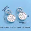 Accesorios de Plata Pura S999 Calabaza Sólida de Flor de Durazno Atrae Riqueza Amuleto de la Suerte Colgante Venta al por Mayor
