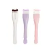 El pincel para base de maquillaje de doble punta en forma de media luna GECOMO no absorbe producto, es ligero y se desliza suavemente sin dejar marcas, cerdas suaves, pincel de maquillaje para maquilladores