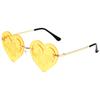 Nuevas gafas de sol de onda de radio de amor europeas y americanas gafas de sol de moda personalizadas gafas sin montura de metal para fiesta moda transfronteriza