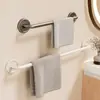 Prateleira de Toalha para Banheiro Sem Furos Prateleira de Armazenamento para Vaso Sanitário Suporte de Parede para Banheiro Rack de Barra para Pendurar Toalha de Banho Cabide de Armazenamento