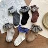 Calcetines para Niñas, Estilo Nuevo Otoño 2025, Calcetines Elegantes de Media Caña para Niñitas, Calcetines de Algodón para Bebé con Encaje