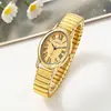Relógio Feminino com Pulseira Elástica, Relógio de Quartzo, Elegante Formato de Barril, Novo Relógio de Pulso Casual Transfronteiriço, Atacado em Estoque