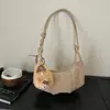 Diseño de Nicho Retro Gamuza Costura Bolso Croissant para Mujer Otoño e Invierno 2025 Nuevo Versátil Bolso de Axila Bolso Cruzado para Mujer