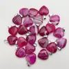 Pendente Coração de Pedra Natural Coração de Pêssego Ágata em Forma de Coração Acessórios de Joias Venda Quente Transfronteiriça Tiktok Amazon
