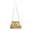 Nova Bolsa de Nuvem Trançada Tendência 2025 para Mulheres, Bolsa Pequena Plissada de Cor Sólida, Bolsa Clip de Ombro Transversal Colorida da Moda