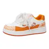 Tenis de doble cordón con suela gruesa, transpirables, diseño estilo coreano, zapatos de mujer, zapatos casuales estilo universitario, tenis blancos