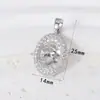 Colgante de Collar con Corona de Flores de Zirconia Chapada en Cobre de Oro Real de 18 Quilates, Trébol de Cuatro Hojas, Accesorios de Joyería DIY Vintage de Alta Gama