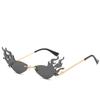 Gafas de Sol de Llama de Moda, Gafas de Sol Unisex sin Montura de Metal Estilo Callejero, Gafas de Ala Ancha Europeas y Americanas