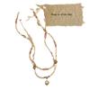 Collar de piedra rosa para mujer, nueva primavera 2024, cadena de clavícula de piedra natural, collar de cuentas de alta calidad con nicho