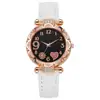 Reloj de Mujer con Correa de Cuero de Moda, Pedrería, Diseño Fresco, Relojes de Pulsera para Dama, Accesorios de Moda